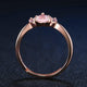 🎄Christmas Shopping Festival🎅Cat Footprint Pink Crystal Open Ring