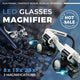 8x 15x 23x LED Glasses Magnifier