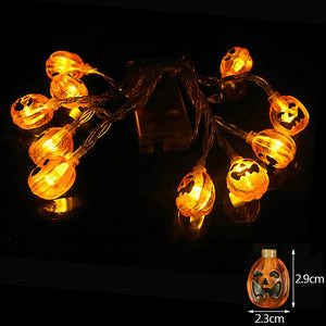 Halloween String Lights Scene Layout