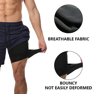 🎉Summer Fun Big Sale 30% Off  - Workout Running Shorts With Compression Liner