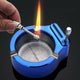 Retro Metal Ashtray With Match Lighter